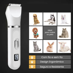 Kit Tosador Elétrico Wingsbro™ | Para Cachorro e Gato - BonoPet